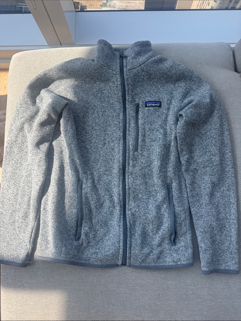 Patagonia Men's Heather Gray Full-Zip Fleece Jacket